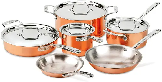Best Stainless Steel Cookware Without Aluminum 2023 3 All-Clad C4 Copper Stainless Steel Cookware Set