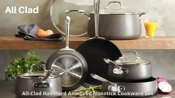 All-Clad Ha1 Hard Anodized Nonstick Cookware Brand Set