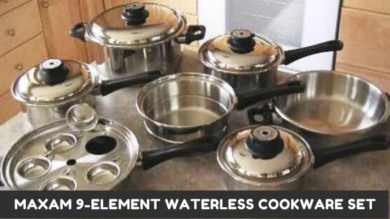 Maxam 9-Element Waterless Cookware Set