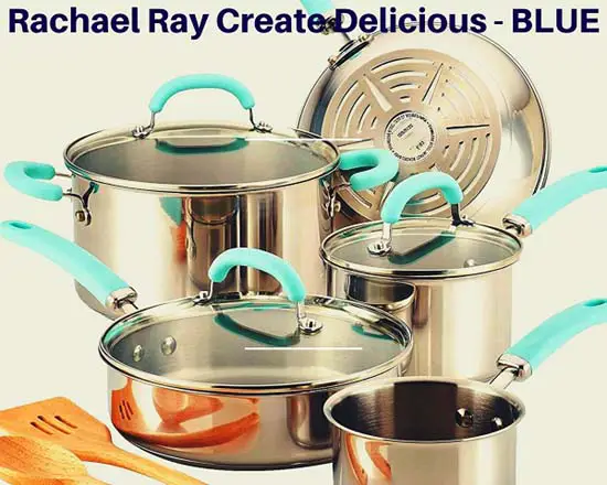 Rachael Ray Create Delicious Stainless Steel Cookware (10-Pc Set) Review 2 Rachael-Ray-Create-Delicious-BLUE