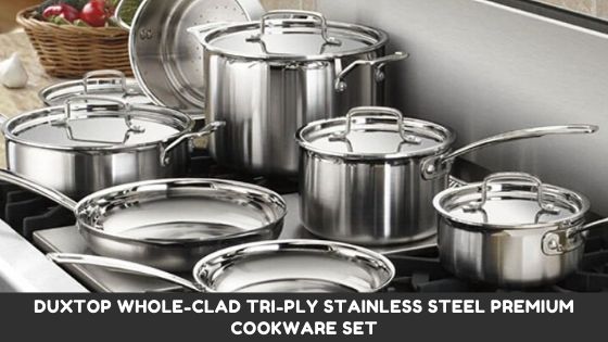 Duxtop Whole-Clad Tri-Ply Stainless Steel Premium Cookware Set