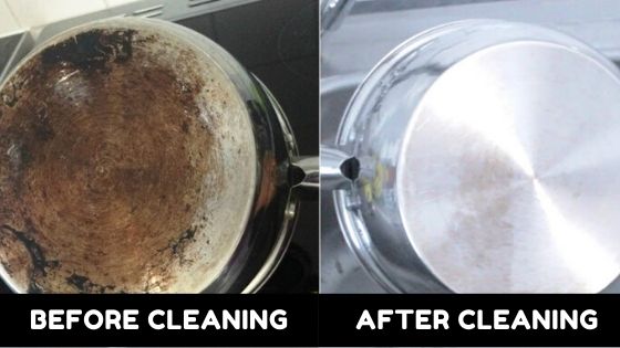 How to clean pots and pans with baking soda