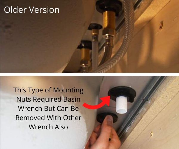 This type of mounting nuts required Basin Wrench