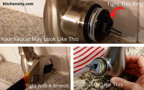 Tighten A Loose Moen Single-Handle Kitchen Faucet In 3 Easy Steps 6 Finally tighten the ring