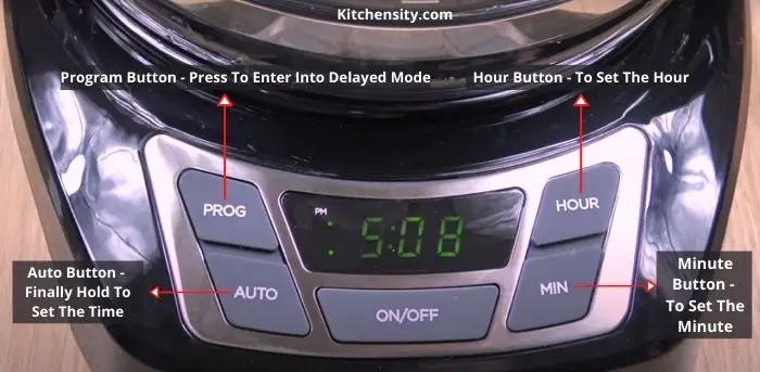 Black And Decker Program Buttons To Set The Time