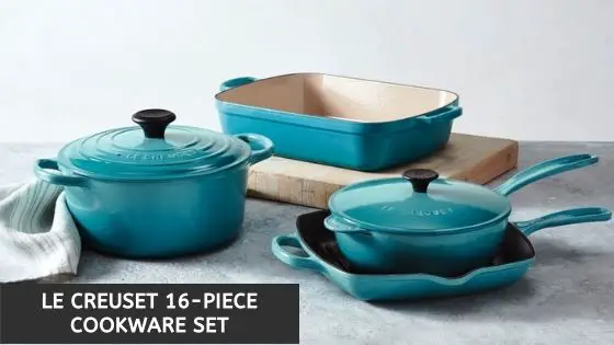 5 Best Enameled Cast Iron Cookware Sets: Cook It Like A Pro! 2 Le Creuset 16-piece Enameled Cast Iron Cookware Set